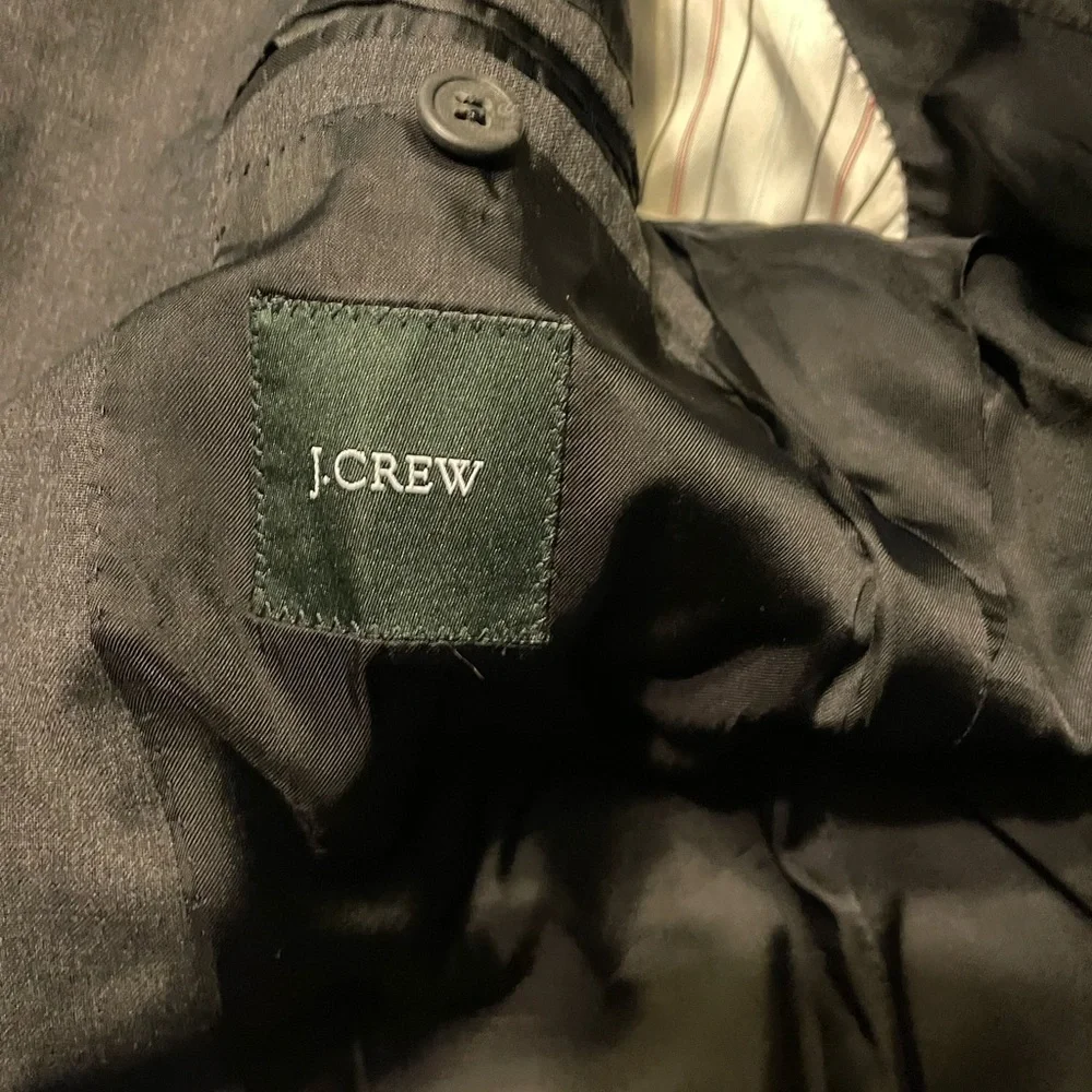J. Crew Men's Dark Gray Blazer/Suit Jacket 100% Wool size‎ 42R